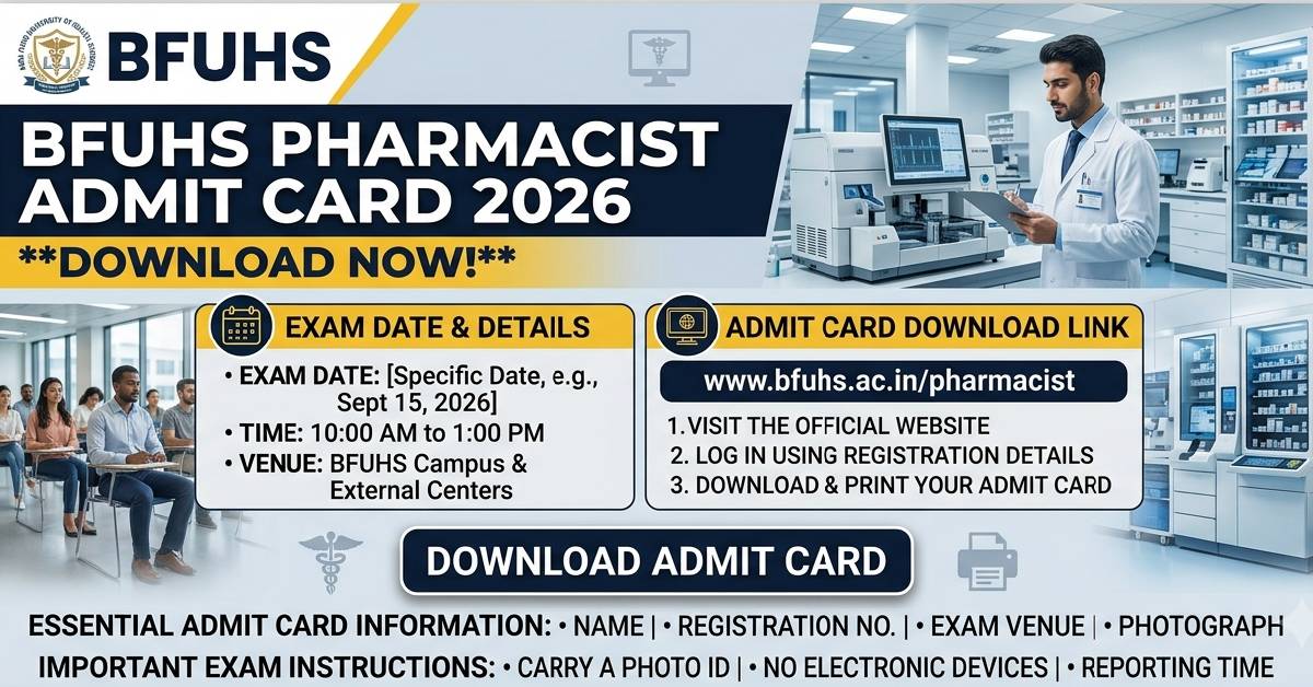 BFUHS Pharmacist Admit Card 2026